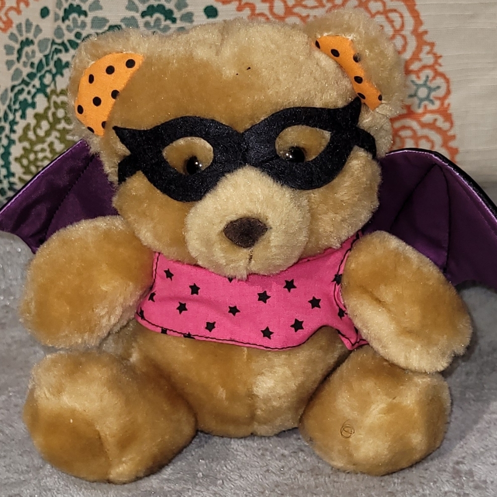 Vintage Russ Belfrey Bat Girl Teddy Bear Small